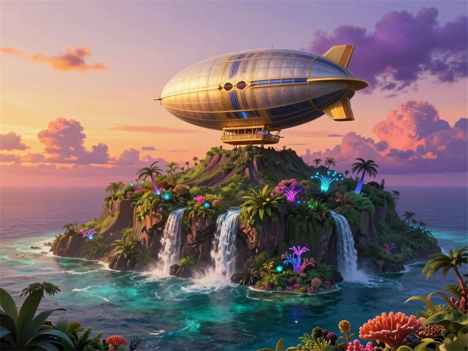 Puzzle 2000 Piezas Adultos Nave Espacial Isla, Rompecabezas Adultos Dificil 100x70cm, Estimula la Concentración y Antiestrés, Juego de Habilidad para Toda la Familia