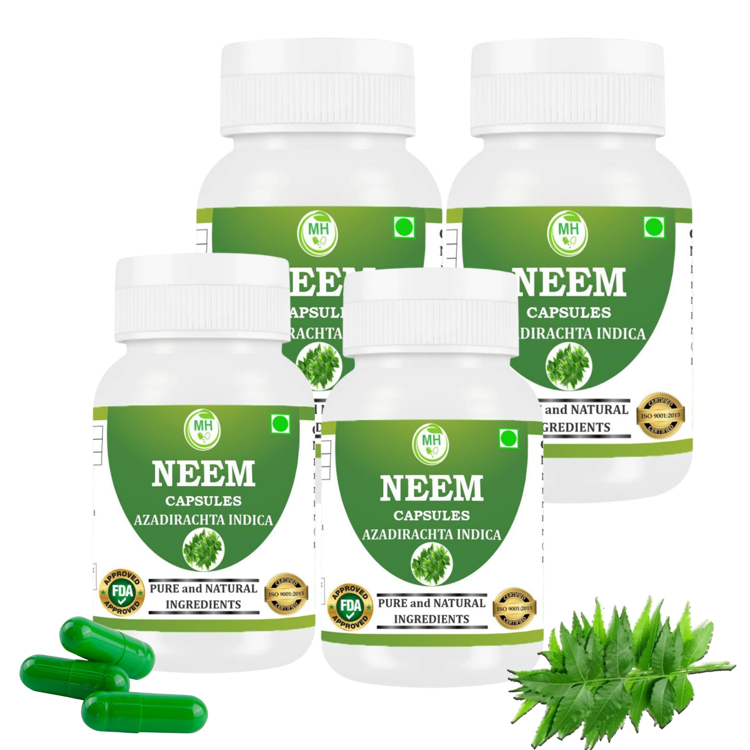 NEEM Capsules – 60 Veg Capsules | Pure Azadirachta Indica Extract | Natural Plant-Based Herbal Supplement | Ayurvedic Wellness Formula (pack of 1) — Amazon image 6