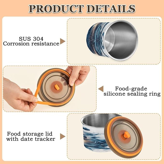 ALAZA Anchor Ship Blue Watercolor Coffee Canister 17oz miniatura 6