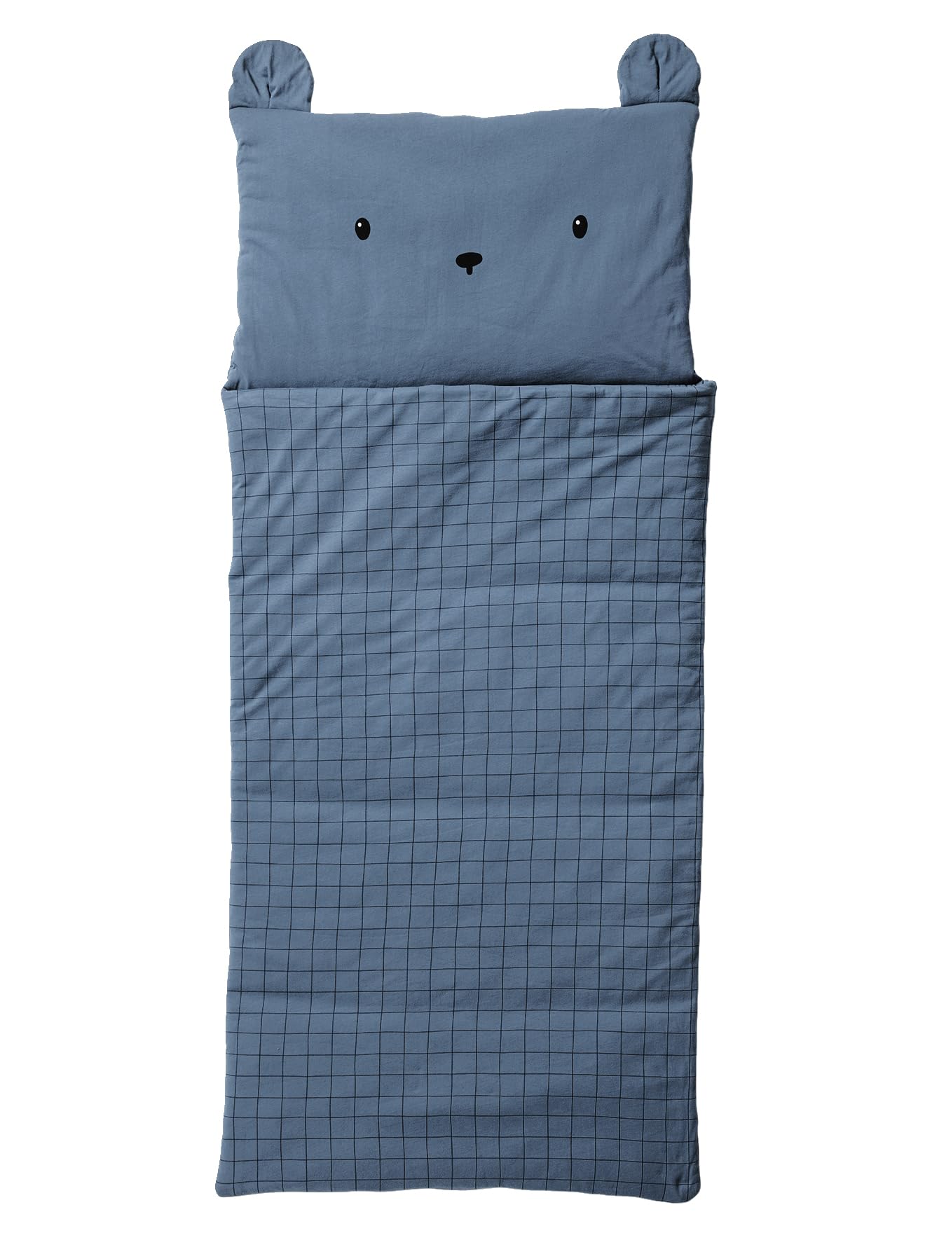 VERTBAUDET Sac de Couchage Ourson, avec Coton recyclé Bleu TU