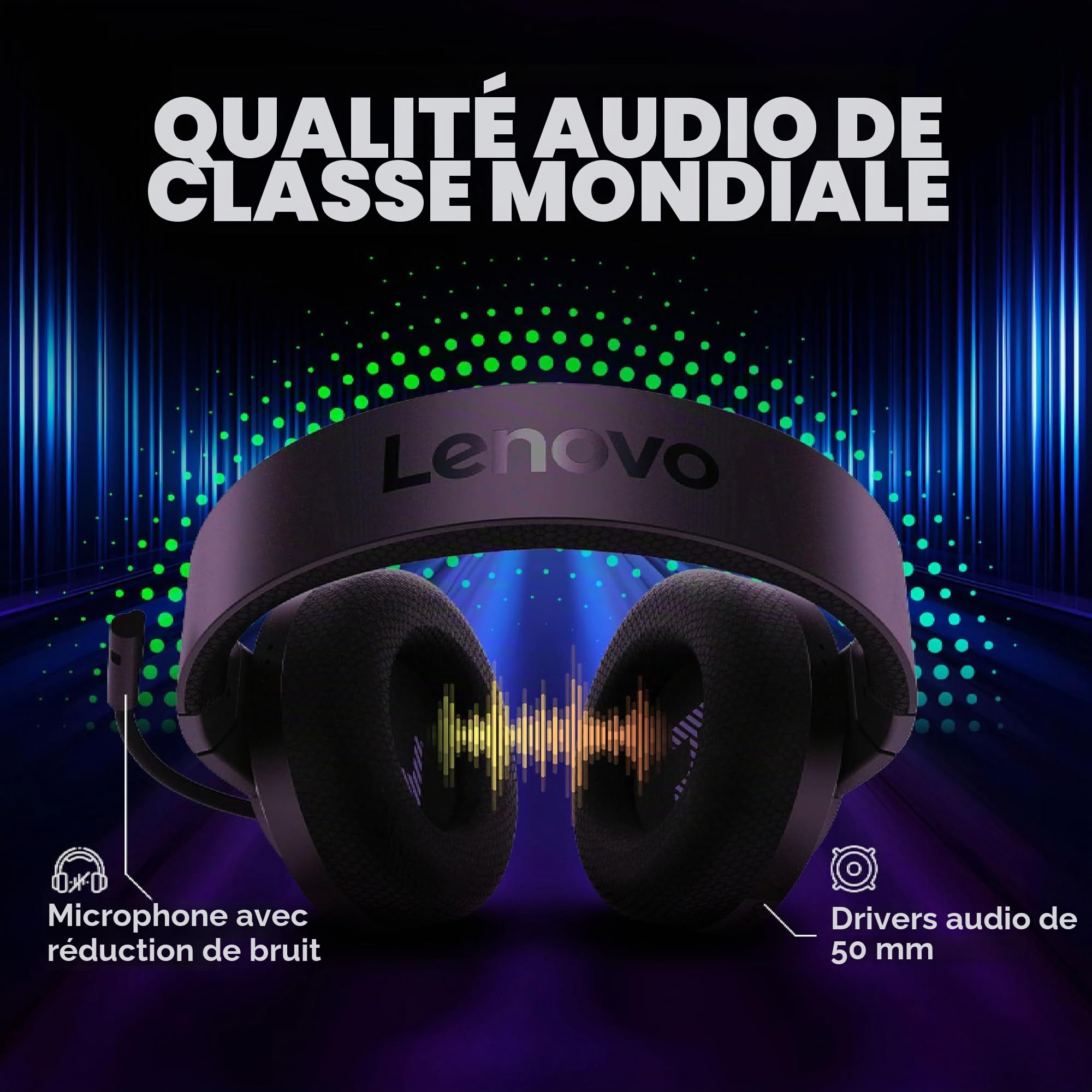 Lenovo Casque de Jeu H210