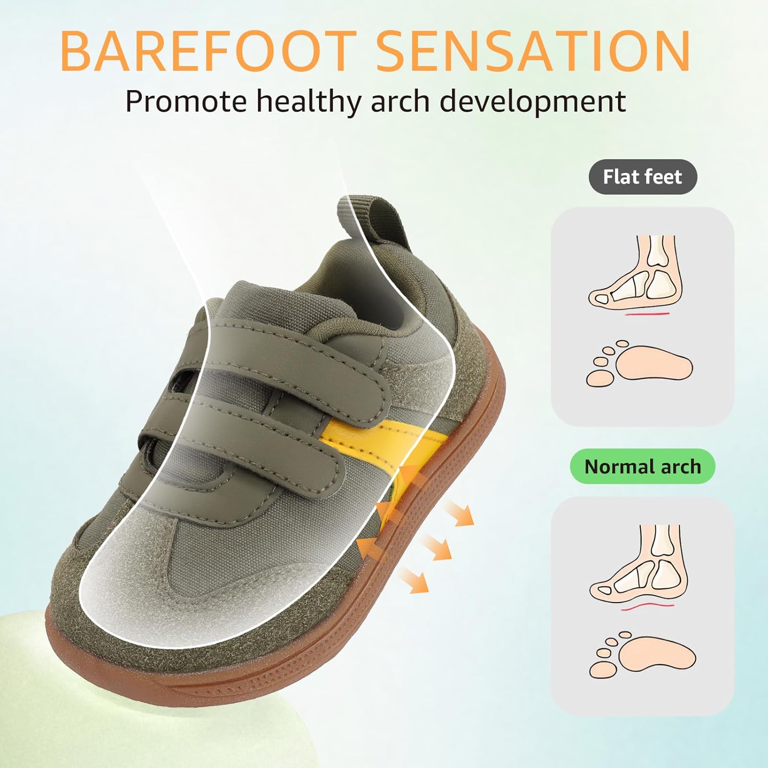 Toddler Wide Toe Box Barefoot Shoes Boys Girls Sneakers Zero Drop Kid Tennis Running Shoes Lightweight Non-Slip Comfortable Infant First Walking Shoe Outdoor Activities School - Image 5