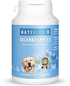Gelenktabletten Hund - Grünlippmuschel Hund - Gelenkkomplex Vital Rezeptur mit Weihrauch Teufelskralle & MSM - Grünlippmuschel Kapseln - Unterstützt Gelenke & Beweglichkeit Made in Germany