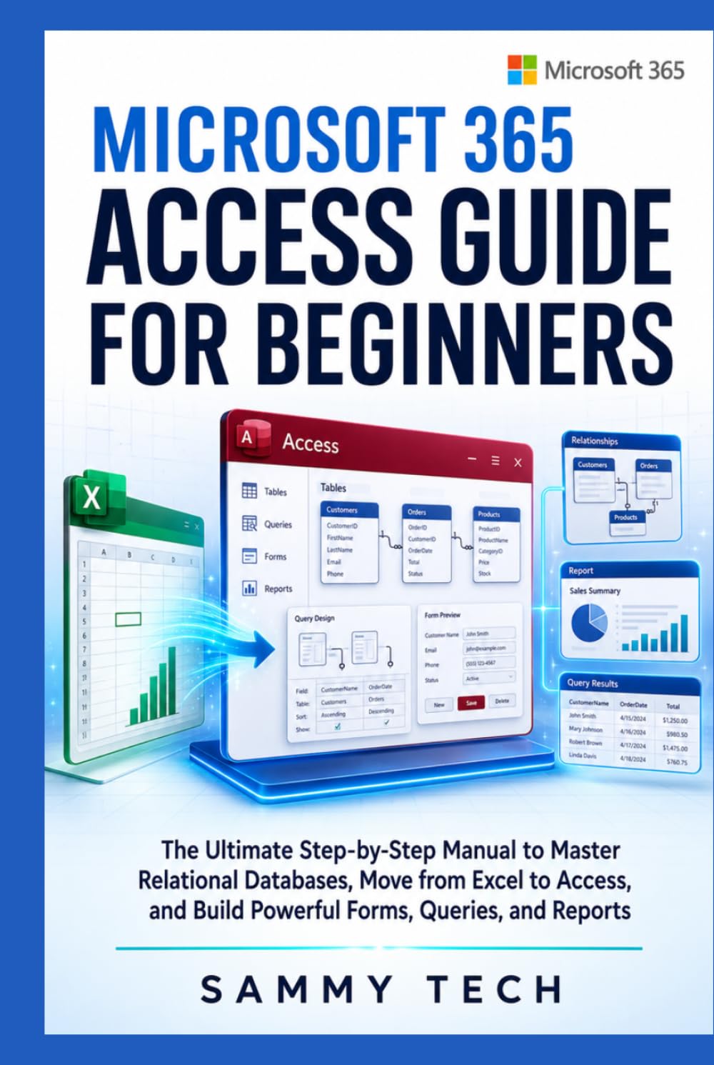 Microsoft 365 Access Guide For Beginners: The Ultimate Step-by-Step Manual to Master Relational Databases, Move from Excel to Access, and Build Powerful Forms, Queries, and Reports