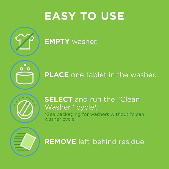 Affresh Washing Machine Cleaner, Cleans Front Load and Top Load Washers, Including HE, 3 Tablets