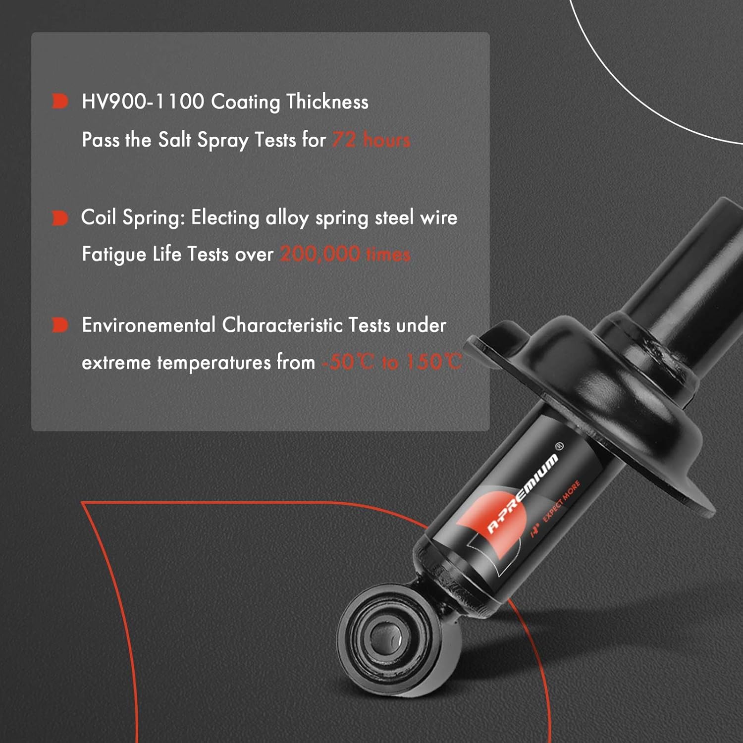 A-Premium Front Shock Absorber Strut Compatible with Nissan Armada 2017-2024 & Infiniti QX80 2014-2024, QX56 2011-2013, 2-PC Set