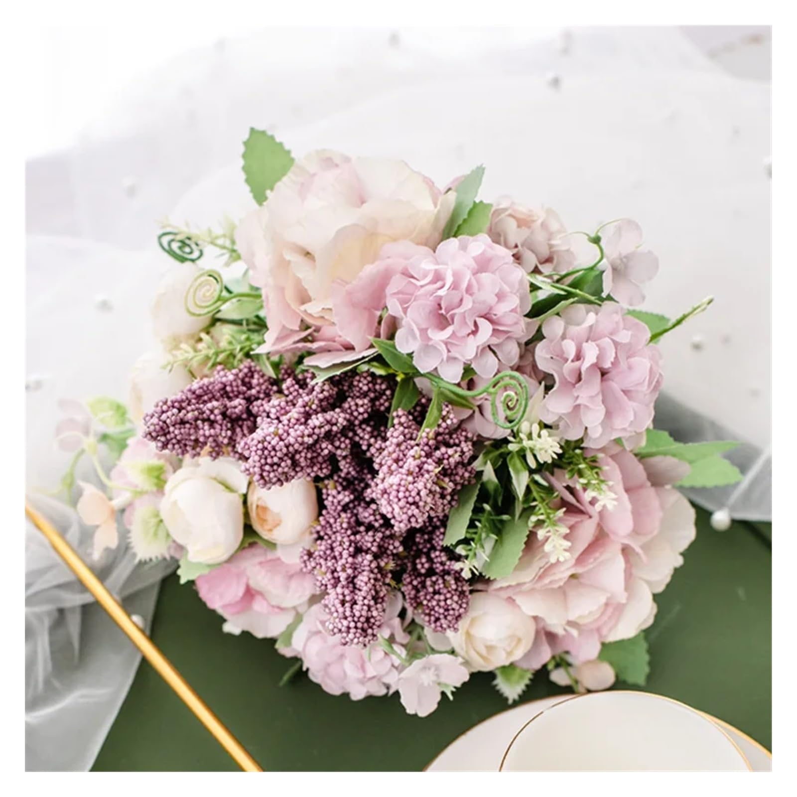 Bouquet de fleurs de simulation de pivoine artificielle pour cadeau de mariage