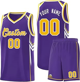 Custom Basketball Uniform for Men Kids-Personalized Printed Basketball Jersey Shorts with Name Number Logo