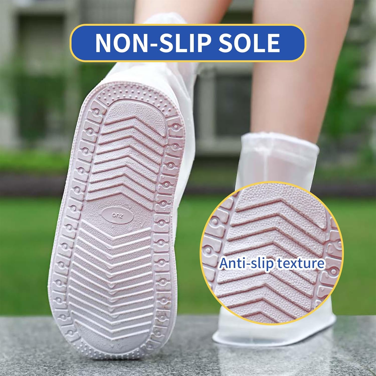 Waterproof Shoes Cover, Rain Boot Shoe Covers, Reusable Women Men PVC Sole Overshoes Galoshes Protectors for Cycling Camping Outdoor Travel - Image 4