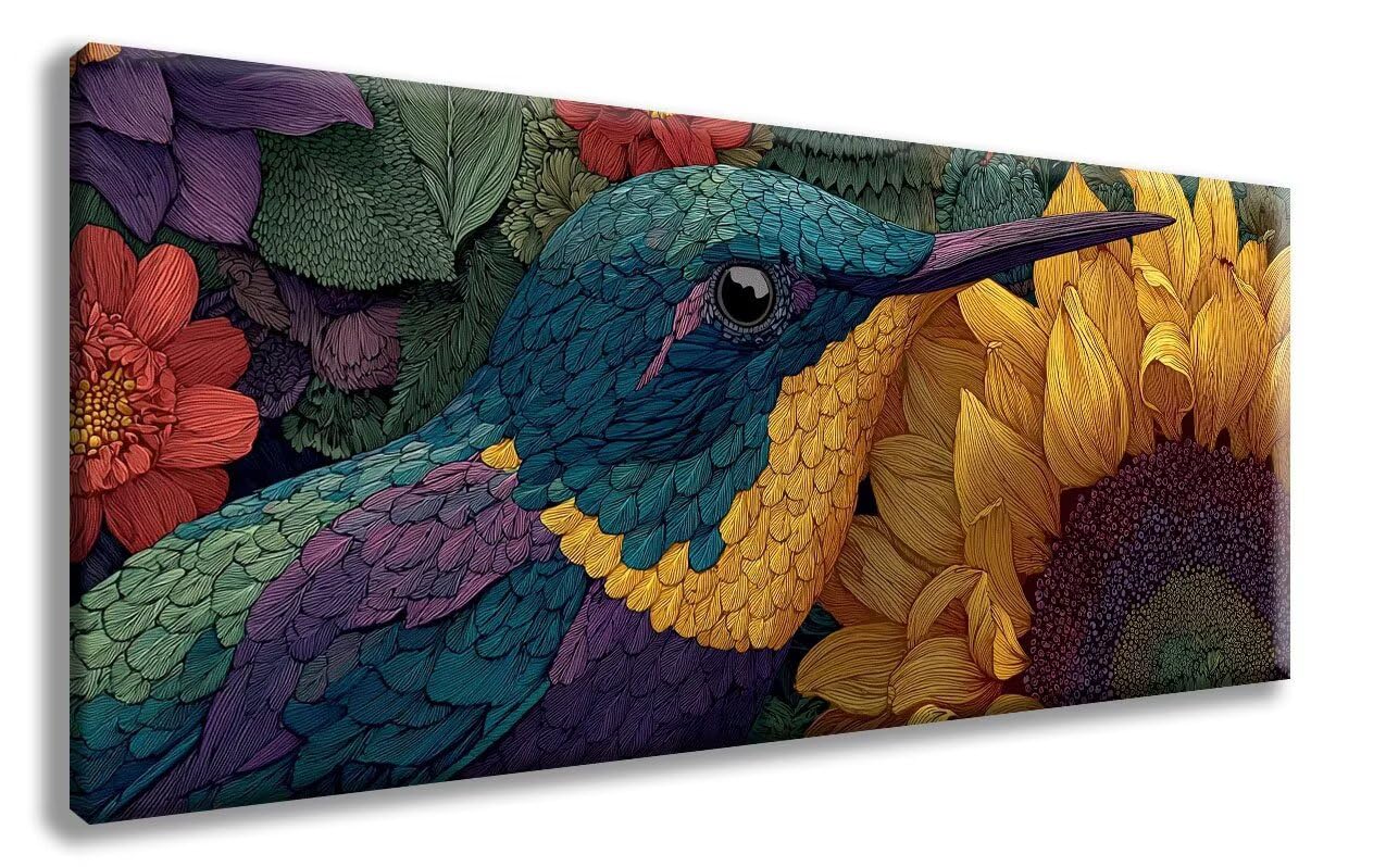 Kolibri Diamond Painting, malowanie diamentami, dla dorosłych, duży, XXL, 100 x 300 cm, 5D, okrągłe, pełne wiertło, zestaw do majsterkowania, mozaika dla dorosłych, do dekoracji sypialni, zzg2508FQ955