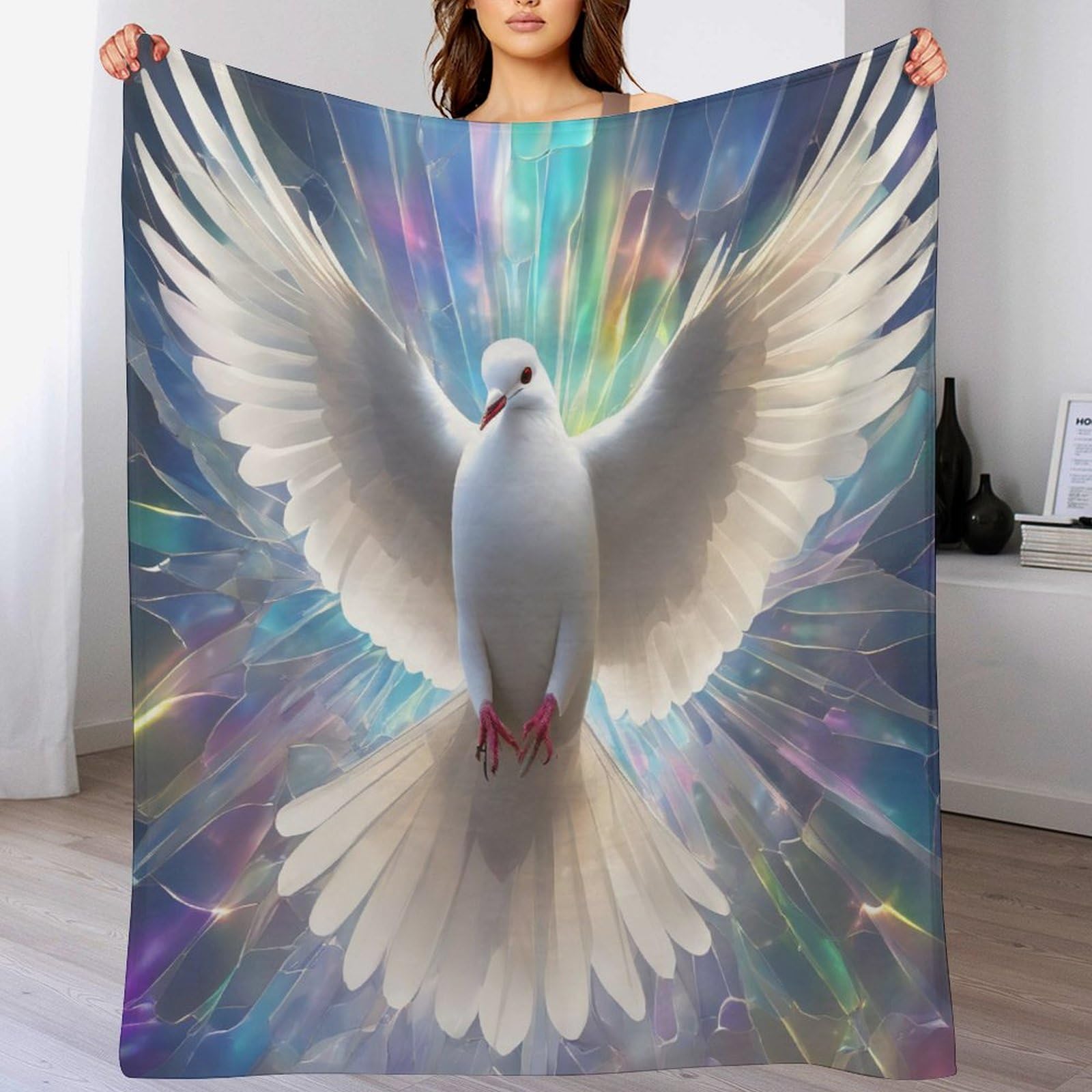 Couverture flanelle Mouette plaid chaud et doux pour lit et salon
