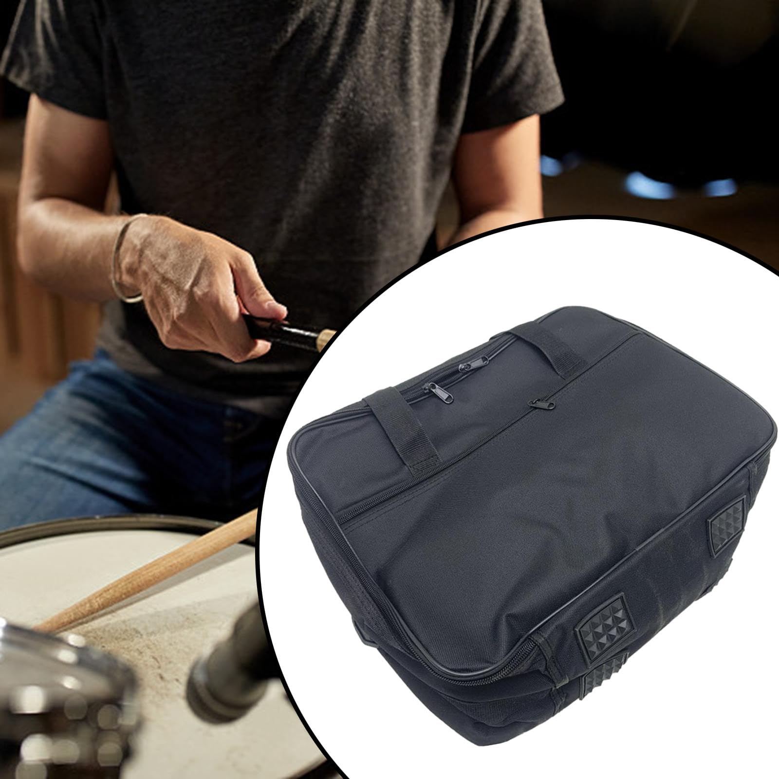 MagiDeal Borsa per Pedali Da Batteria, Leggera, con Doppio Pedale, Ideale per Musicisti di Gruppi Musicali.