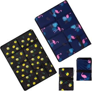 Folding Seat Mat, 2Pcs Waterproof Oxford Cloth Sit Mat, Portable Moisture-Proof Thermally Outdoor Chair Mat Pad Beach Cushion Pad for Camping Hiking Walking Garden Picnic Park