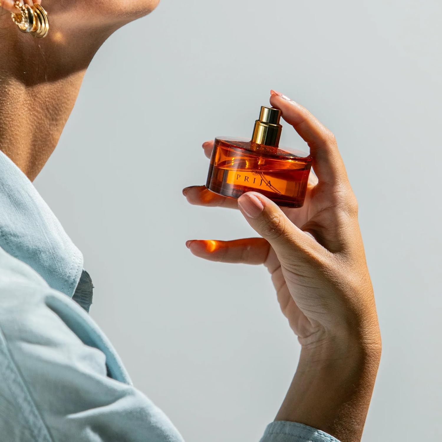 Prija Jus d'Ambre Eau de Toilette, Fresh Citrus Notes with Spicy Nutmeg - Unisex Luxury Fragrance for Energy & Strength 1.69 Fl. Oz