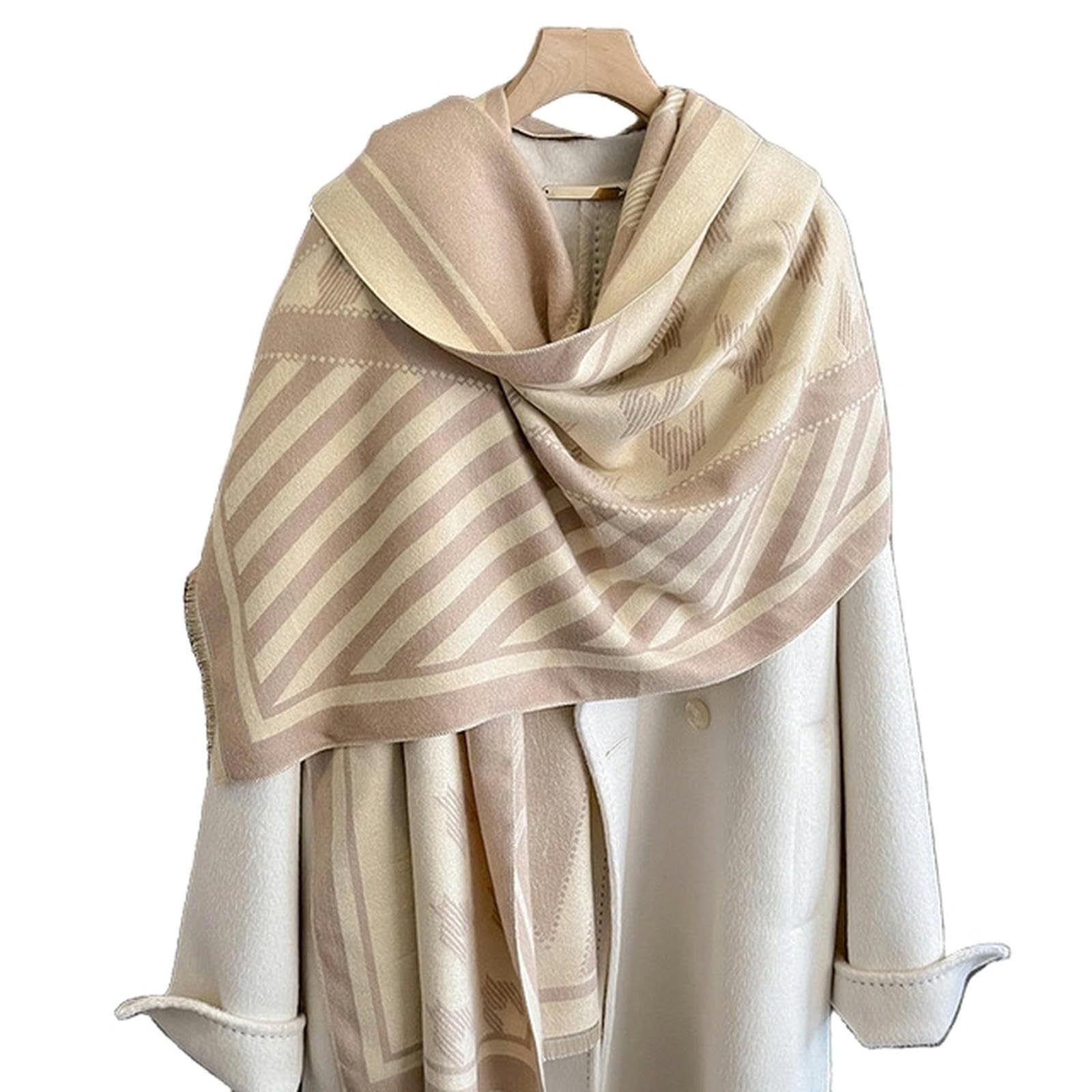 Zonto Scialle Sciame di Sciarpa Calda Invernale Houndstooth Floral Spessa Sciarpa da Donna Scialle da Viaggio in Velluto da Donna