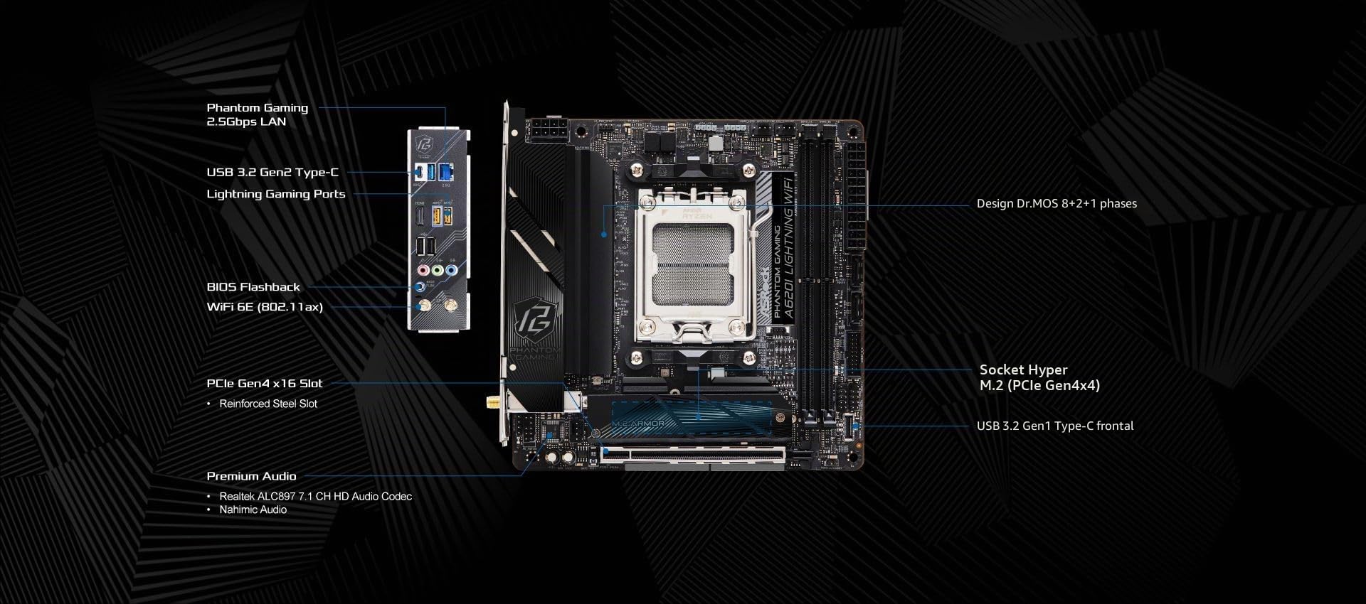 ASROCK A620I Lightning WiFi DDR5 AM5