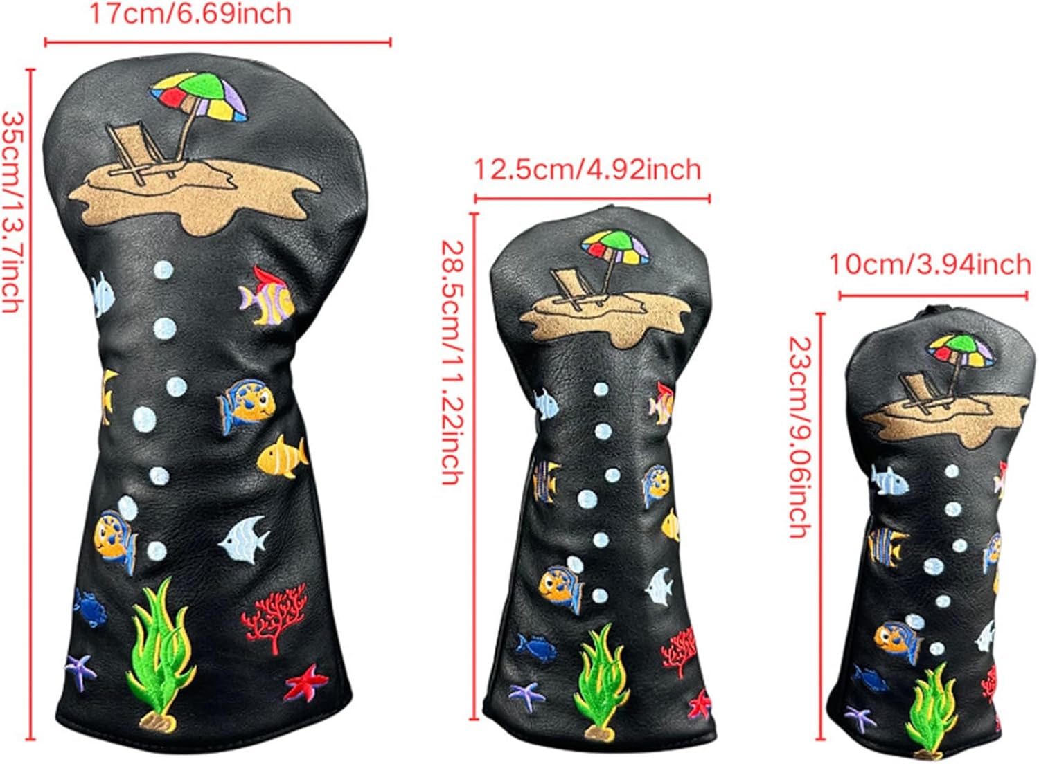 Creative Fish Golf Wood Cover Anti Scratch Club Head Sleeve Accessory