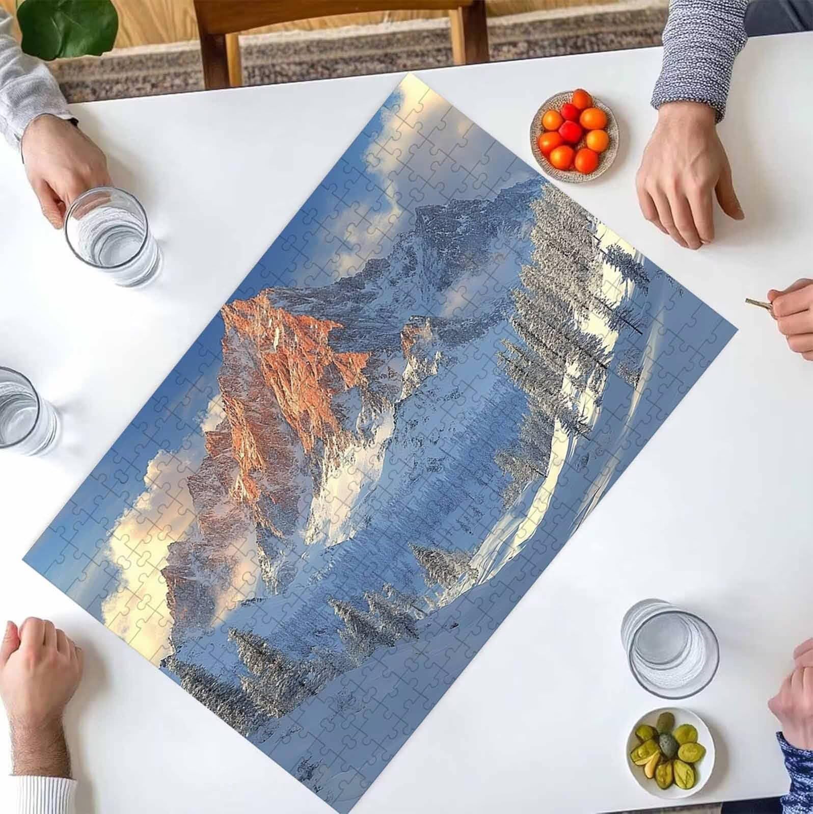 1500 Pezzi di Puzzle, architettura blu 1500 Pezzi di Puzzle per Adulti, Regalo Anniversario, Regalo Natale, Decorazione Della Casa, Prevenzione Della Degenerazione Cerebrale Negli Anziani PjY1084 S-3