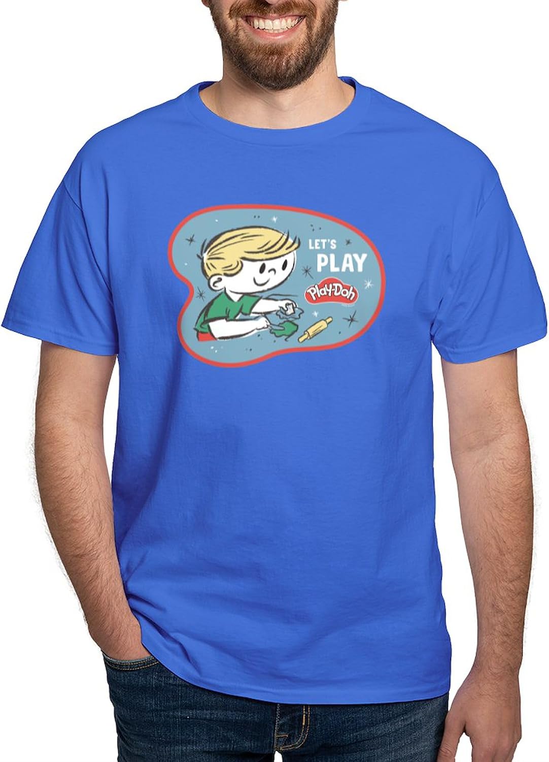 CafePress Play Doh: Let's Play Men's Value T Shirt Men's 100% Cotton, Classic Graphic White T-Shirt