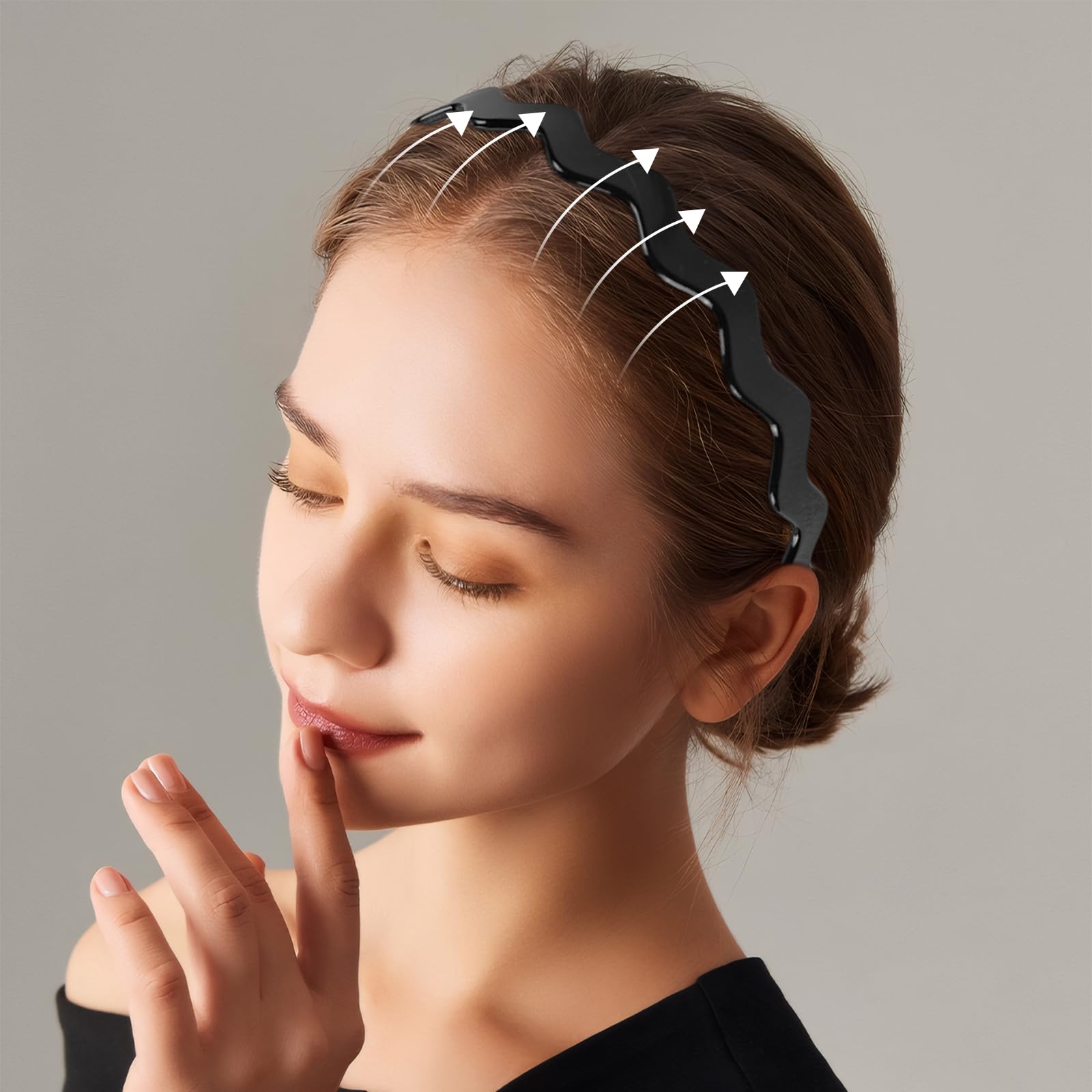 16 Pcs Zig Zag Headband, Sharks Tooth Plastic Headbands for Women's Hair, 90s Hair Band for Women and Mens - Image 4