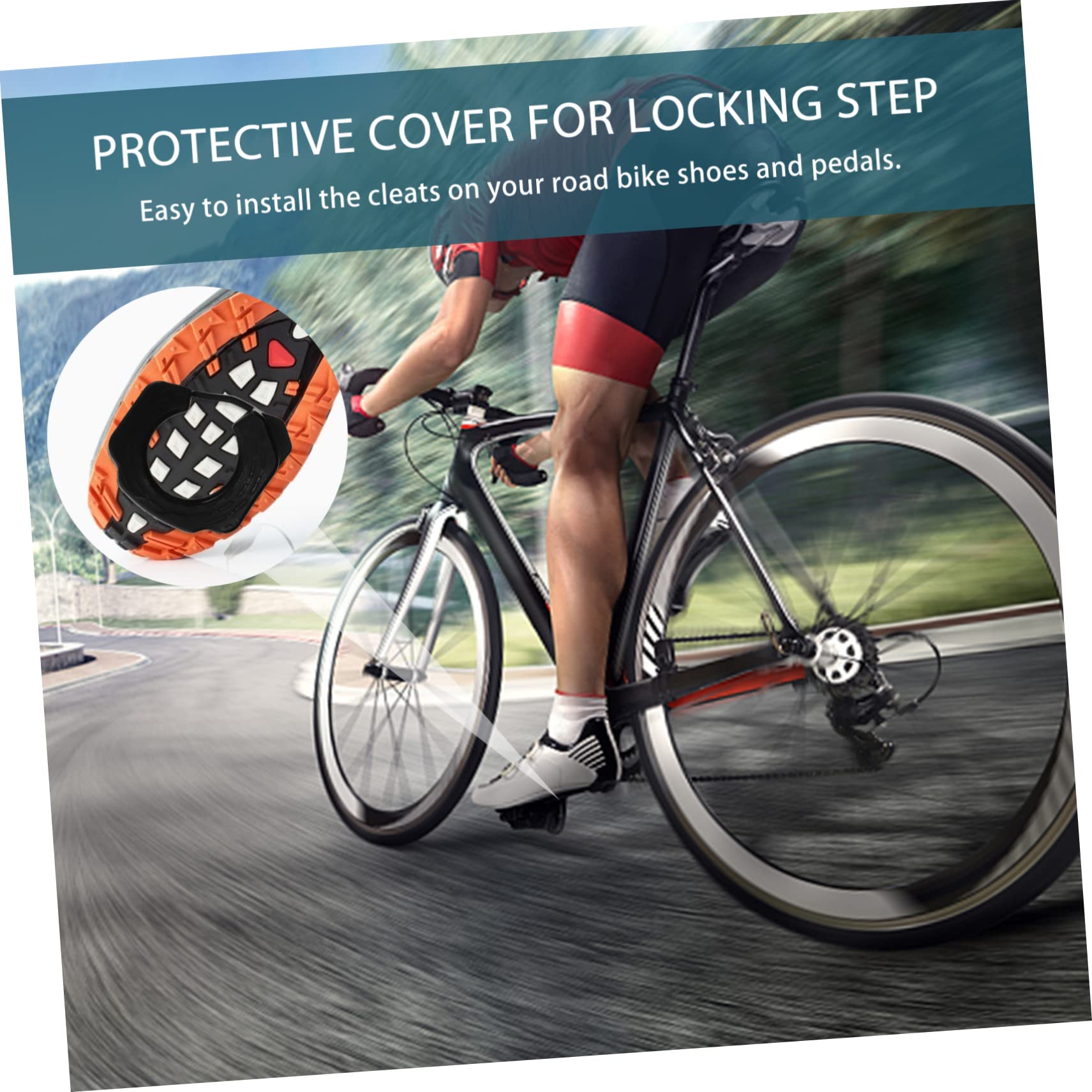 BESPORTBLE 3paia Copertura Per Tacchetti Da Bici Strada Protezione Antiscivolo Per Tacchetti Camminabili Facile Installazione e Rimozione Per Ciclisti e Amanti Delle Due Ruote