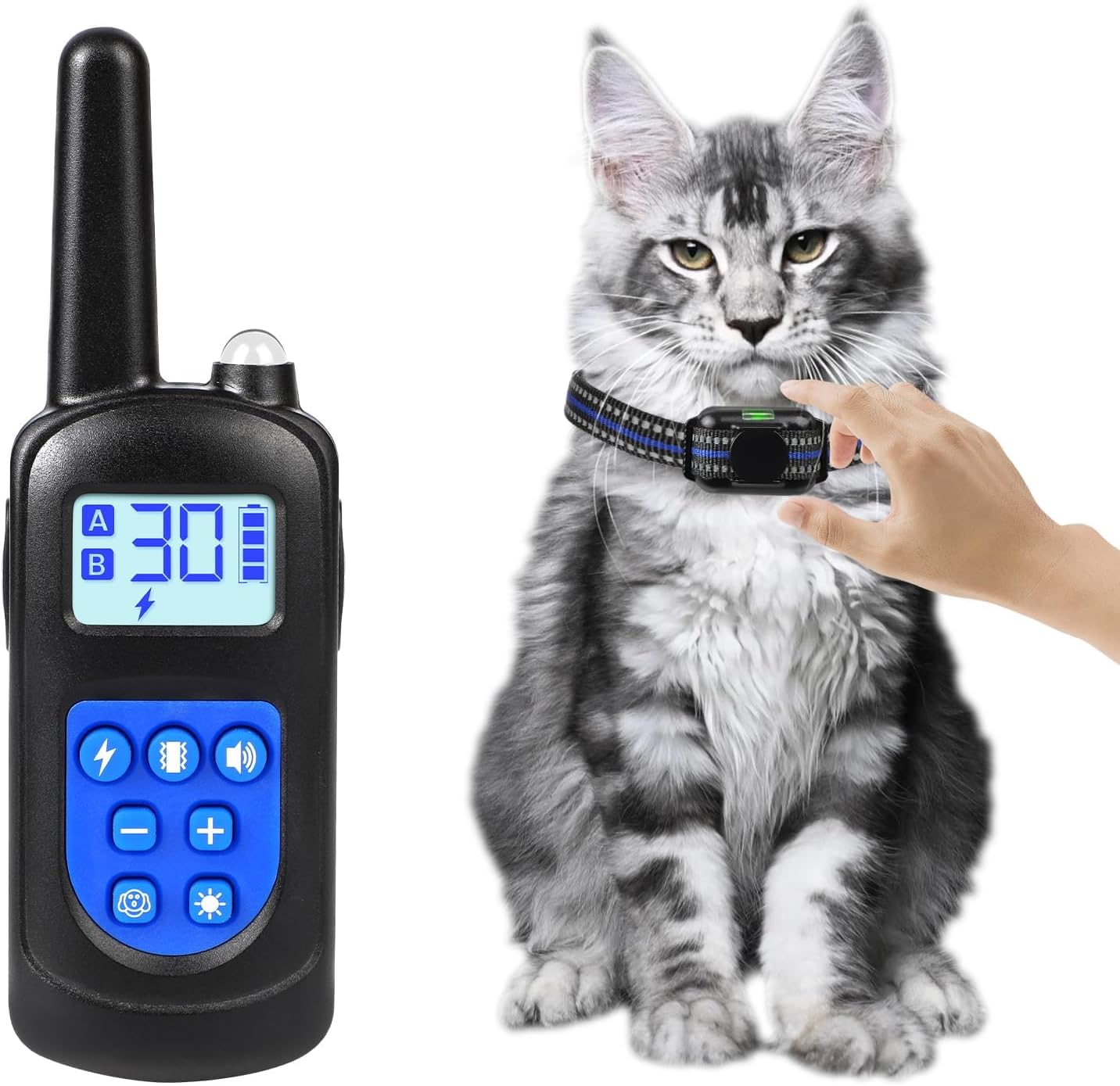 Cat Shock Collar, Ultra-Light & Thin Cat Training Collar with 2000ft Remote, Tailored for Cats & Small Dogs, 99-Level Precise Training to Stop Meowing, Effective for Bad Behavior,Black