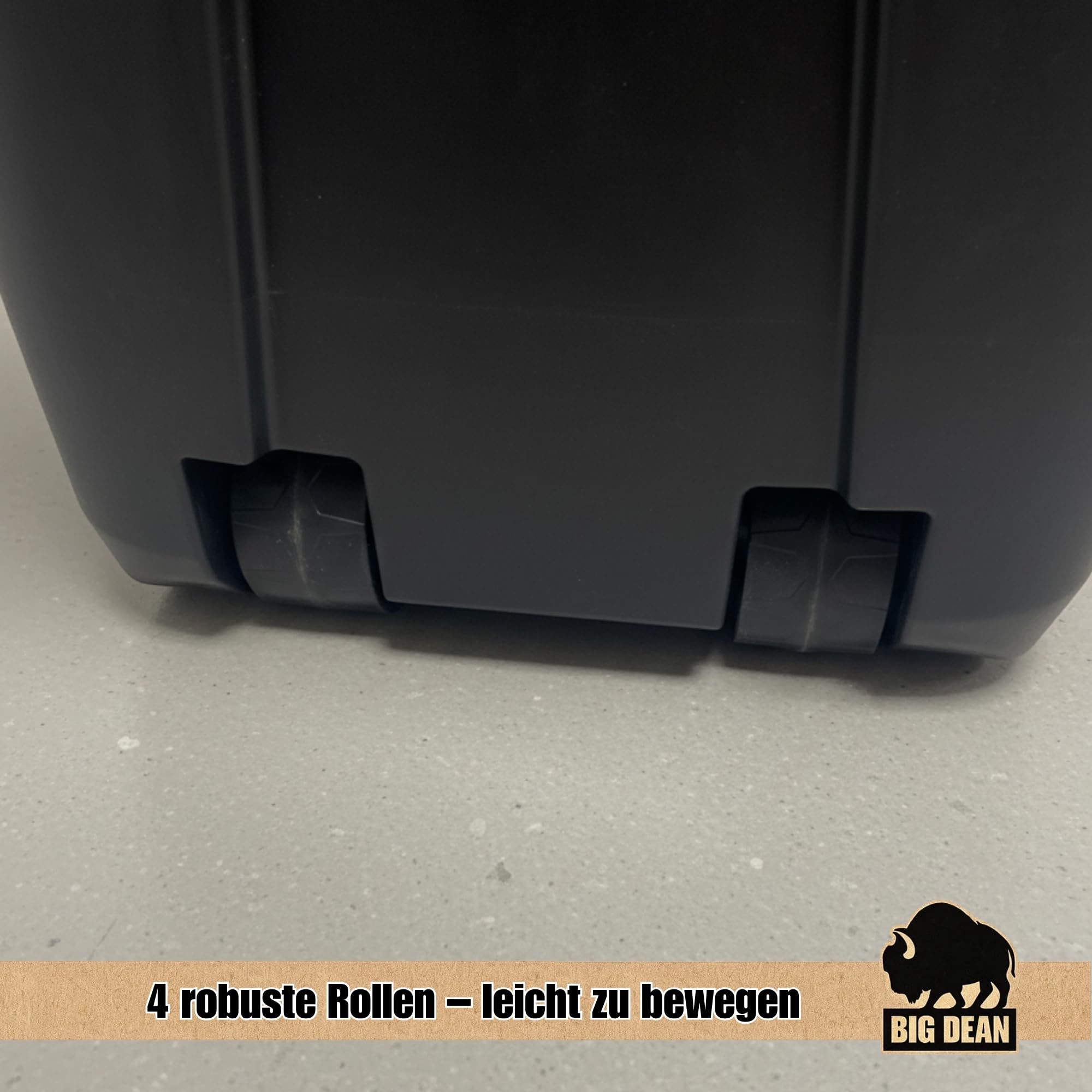BigDean XXL Aufbewahrungsbox mit Deckel und Rädern 190 Liter