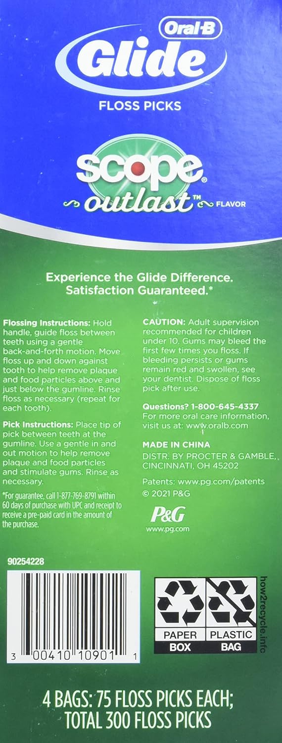 Oral B Complete Glide Floss Pick (300 Count), 300 Count