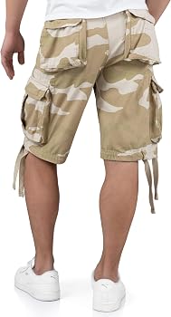Pantaloncini Cargo Uomo ROCK-IT Apparel Con Cintura – 6 Tasche, Vita Bassa, Gamba Dritta, In Morbido Cotone Misto, Taglie S-5XL E Molti Colori, Look Vintage Per L'estate