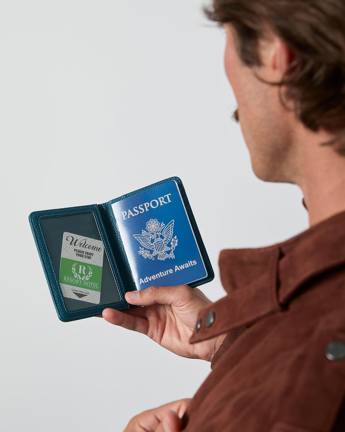 Members Only Debossed Passport Holder RFID Blocking, Passport Book Holder