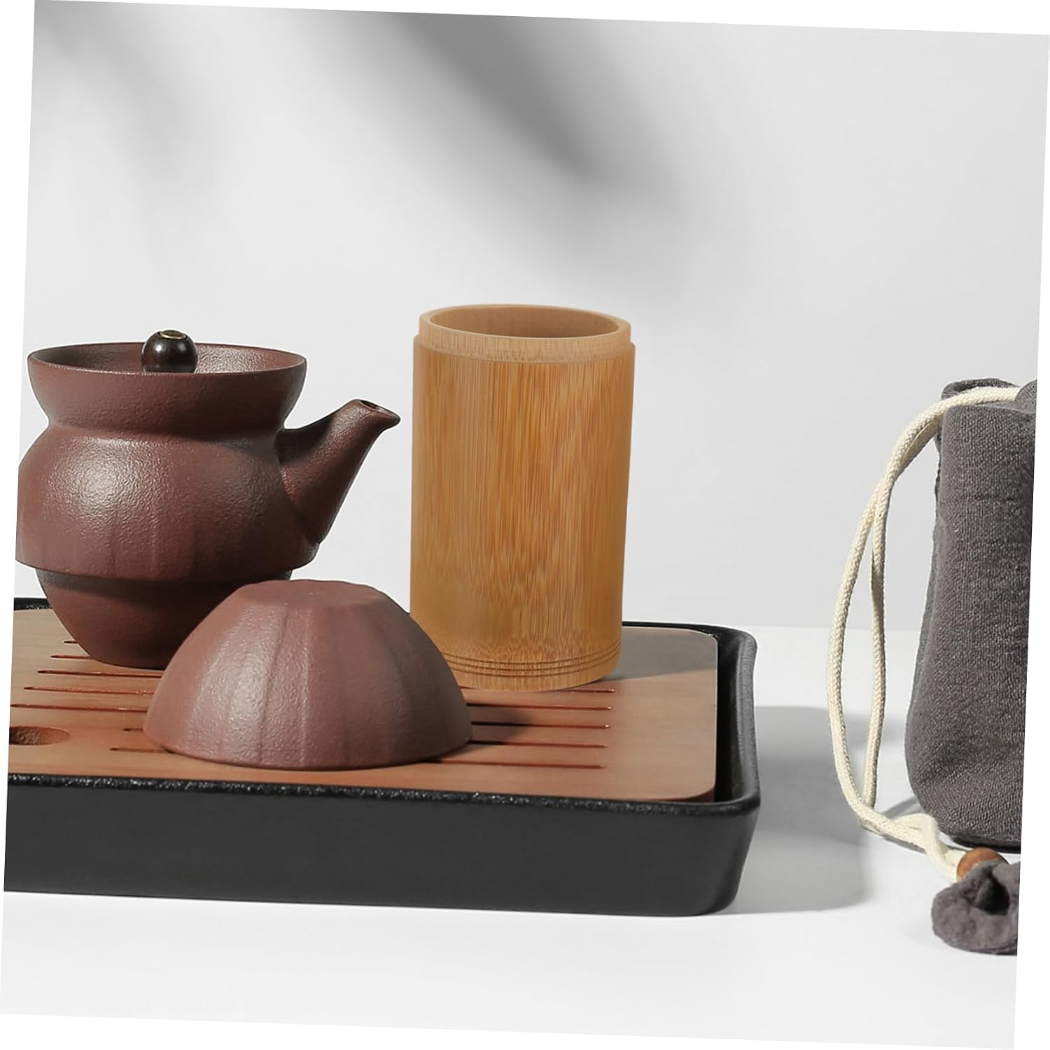 Luxshiny 竹茶筒 茶筒 茶筒 蓋付き茶缶 キッチンソルト缶 コーヒー 