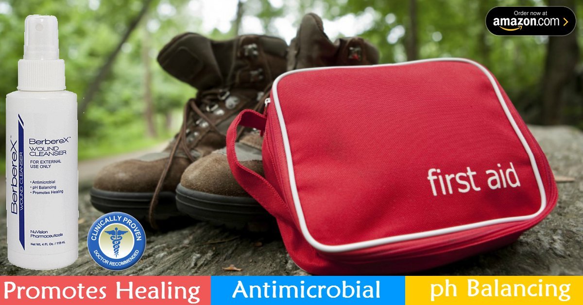 BerbereX Antimicrobial Wound Cleanser for Cuts, Scrapes, Burns