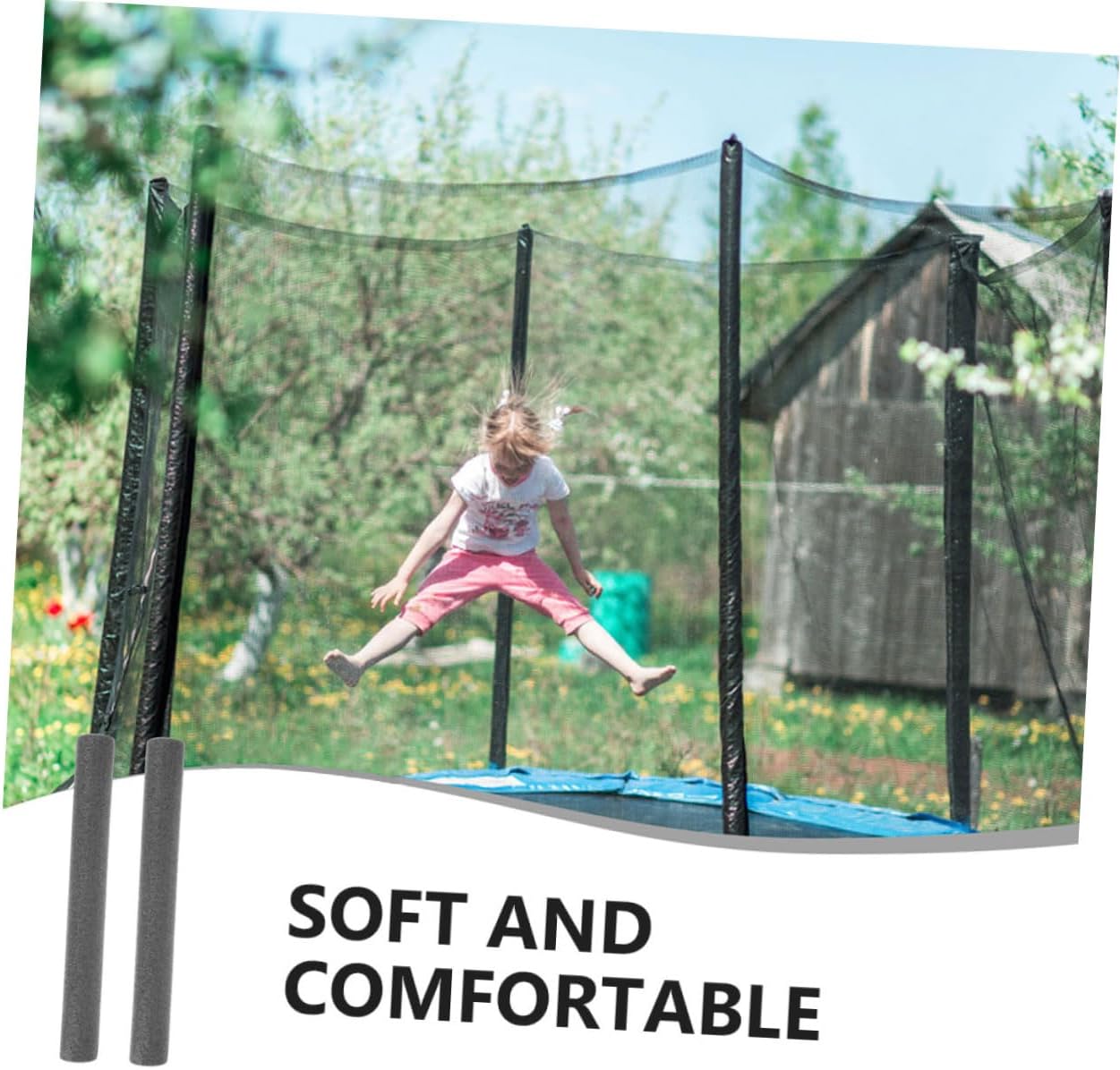 GANAZONO Trampoline Pole Covers 6 Pack Soft Foam Pole Covers Enclosure Foam Safe Stylish