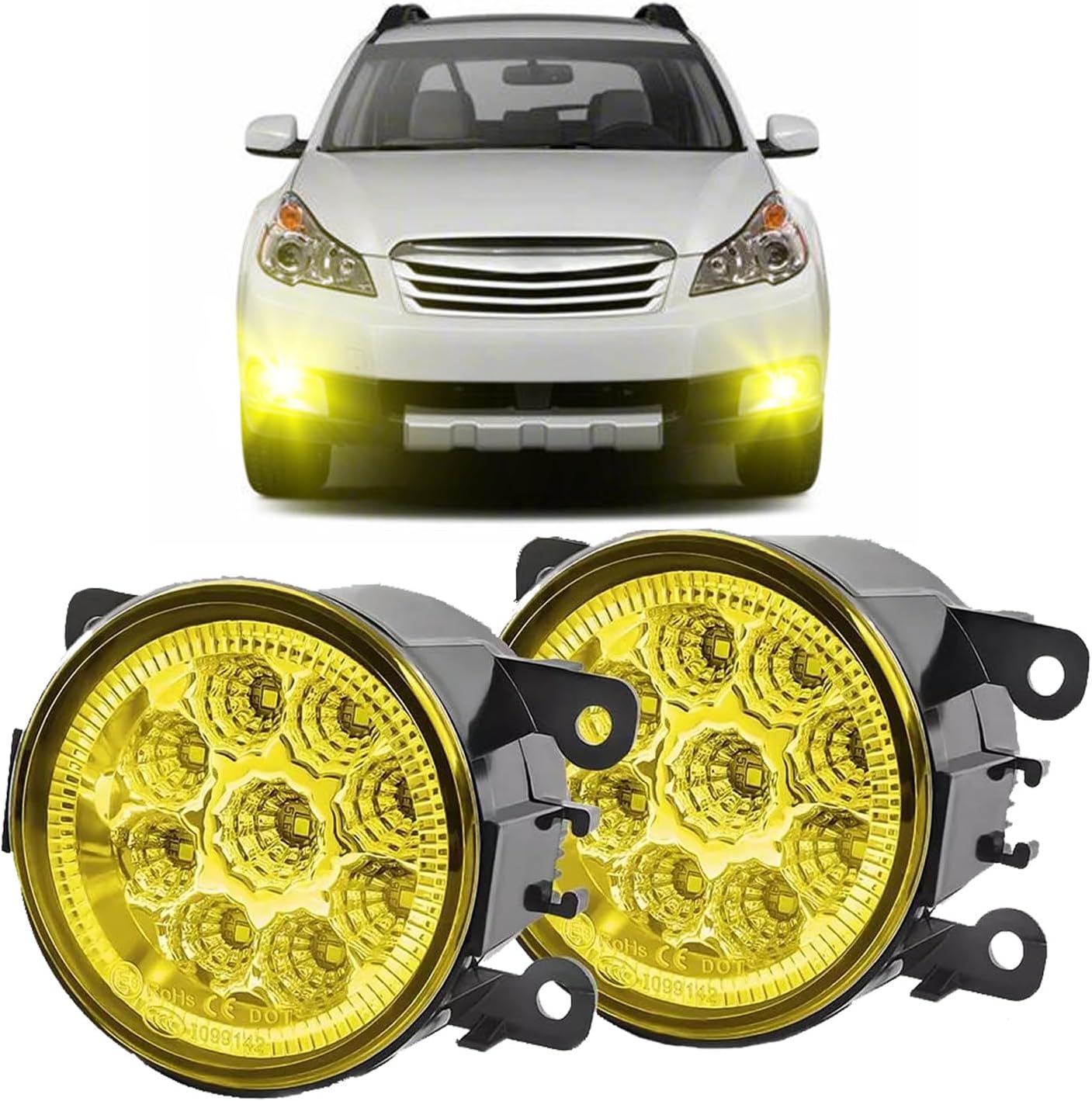 Fog Lights 3.5 inch OEM 19578580 Compatible For subaru outback 2010-2012 Front Bumper Fog Light Lamps Left Right Driver&Passenger Assemblies 3500K Golden Yellow Beam,Super Bright. 2-pack.