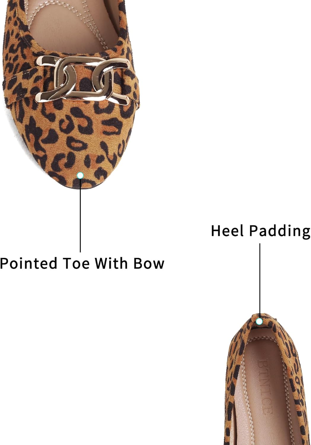 Women's Round Toe Ballet Shoes Flats Comfortable Ballerina Shoes Slip On Work Flats for Walking, Driving, Dressy - Image 4