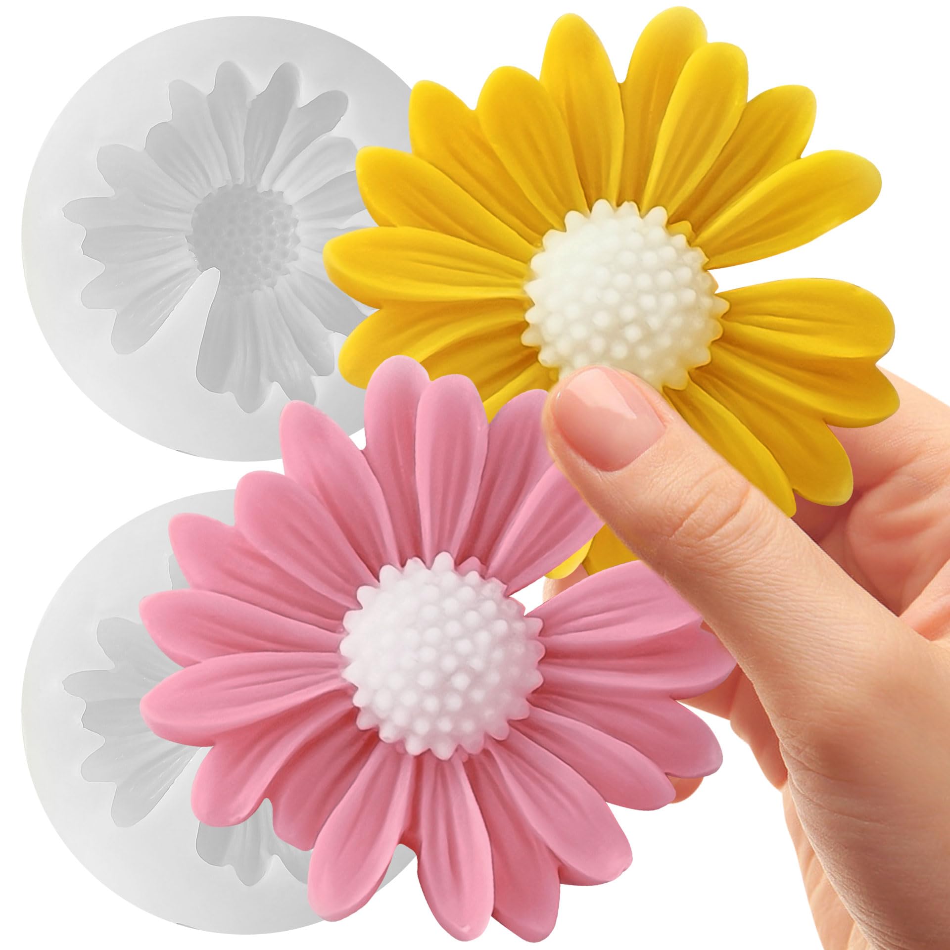 Moule silicone marguerite pour réussir vos bougies faites maison facilement