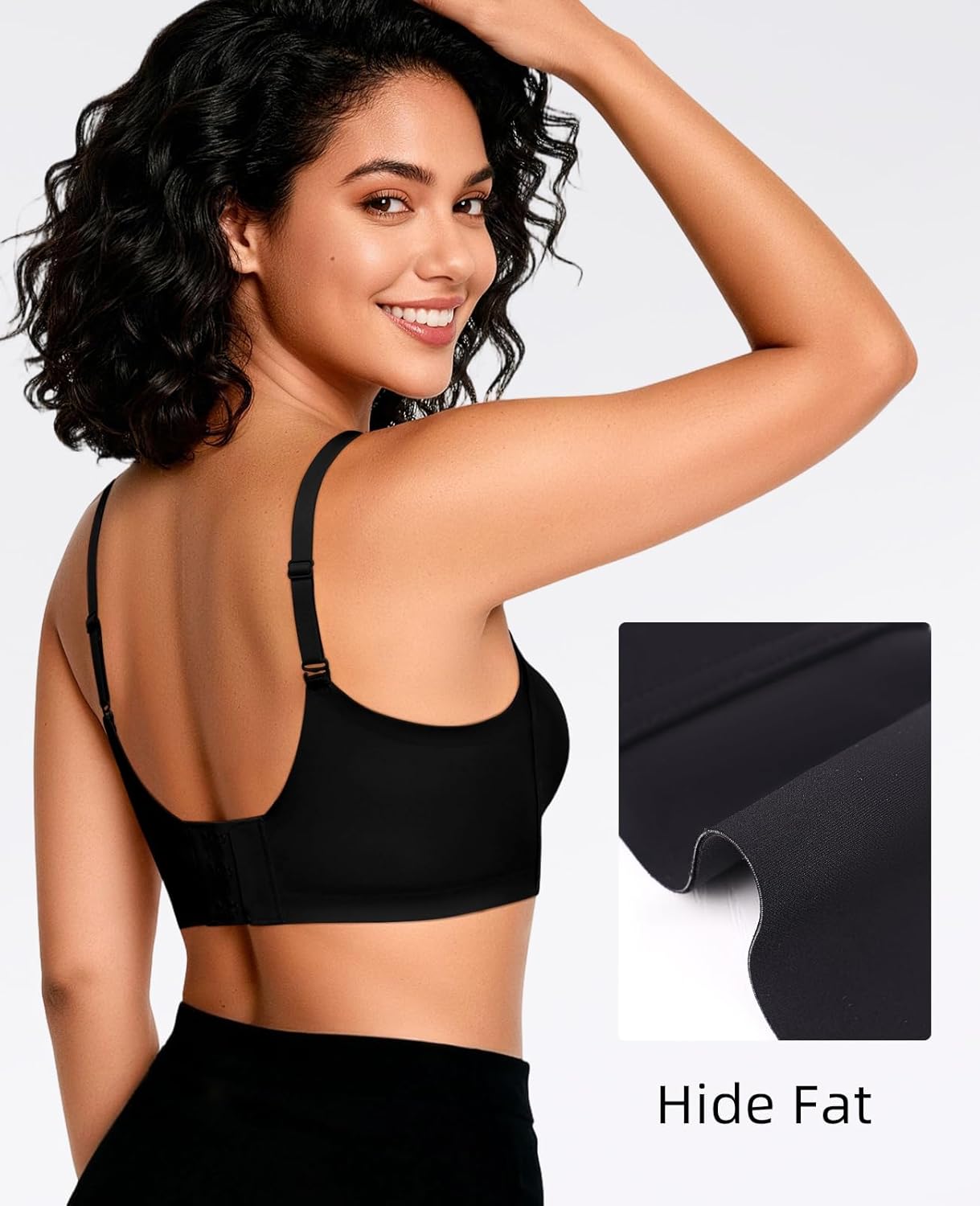 Upushall Push Up Bras for Women Wireless Plunge T Shirt Seamless Padded Supportive Everyday Bra Add Cup Size 32AA-40AA