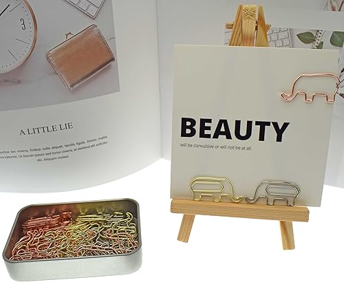 Miniatura 6 de Bonitos marcadores de papel con forma de elefante, divertidos suministros de oficina, regalos de elefante para mujeres, hombres, compañeros de