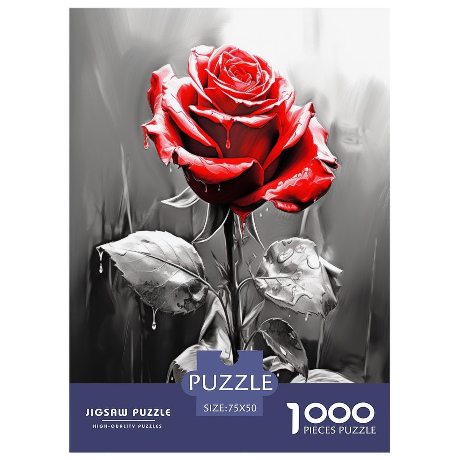 Rose Puzzles 1000 Pezzi Per Adulti, Puzzle Classici Con Stampa Ad Alta Definizione, Gioco Di Famiglia, Team Building, Regali Per Amanti O Amici 1000pcs (75x50cm)