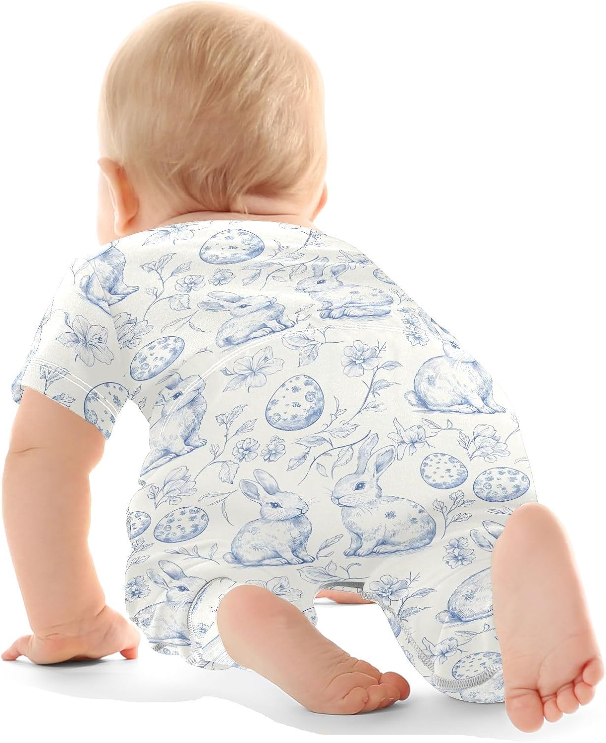 vvfelixl Baby Clothes Vintage Easter Baby Bodysuits Set Unisex Short Sleeve Babys Pants Sets 0-3M