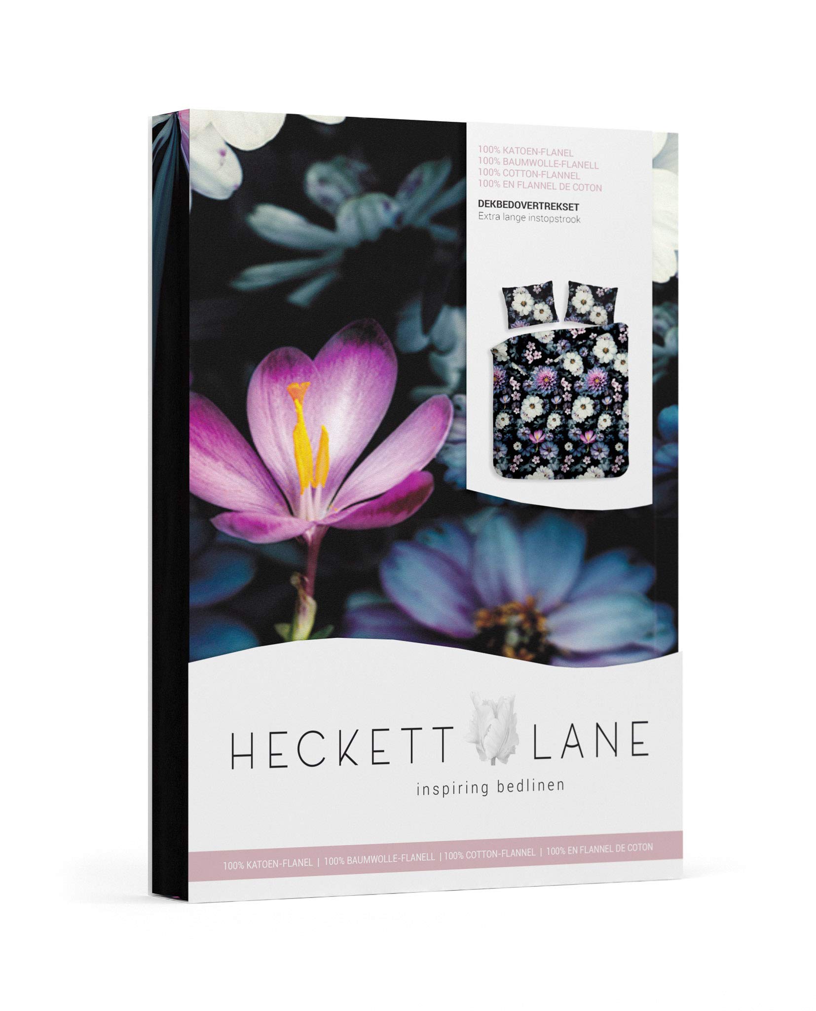 Heckett Lane Amelia Duvet Cover, Imperial Purple, 260 x 220 cm