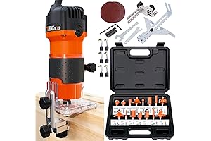 THINKWORK Compact Fresadora, Has A 15-Piece 1/4" Router Bits Set