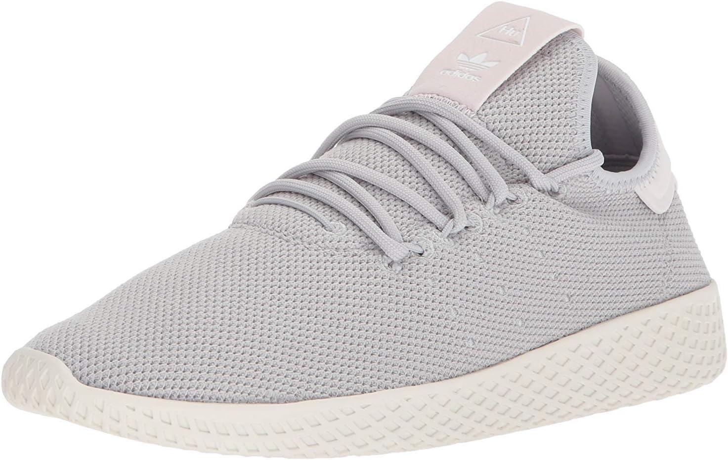 adidas Kids' Pw Hu C Tennis Shoe,Carbon/Carbon/Chalk White,3 Medium US Little Kid