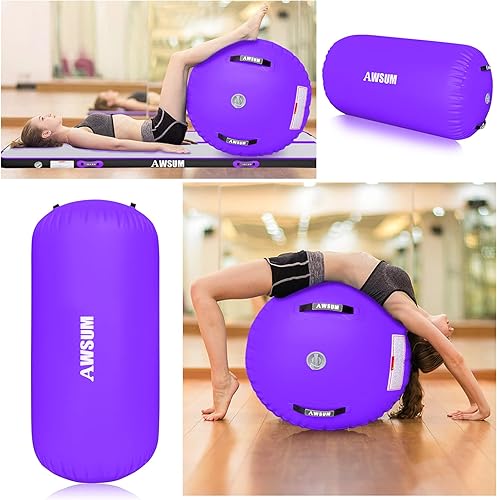 Miniatura 9 de AWSUM - Colchoneta inflable para gimnasia y acrobacias, 8 ó 4 pulgadas de grosor, incluye bomba eléctrica, para hogar, gimnasio o exterior, 10, 13