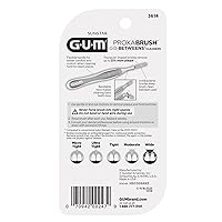 Vista 3 de GUM Proxabrush Go-Betweens - Cepillos interdentales anchos - Palillos dentales de cerdas suaves para la eliminación de placa y salud de las encías