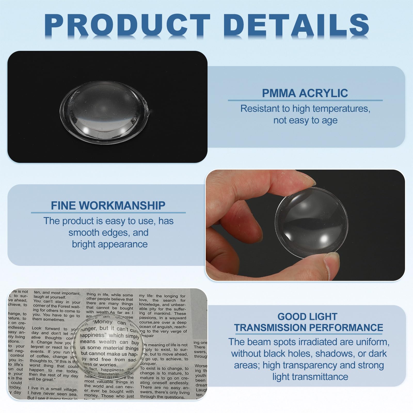 PATIKIL Diameter 35mm Flat Convex Lens - Image 3