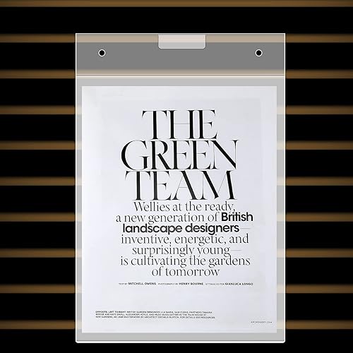 Miniatura 7 de Kathfly 3 soportes para letreros de pared de listones de 8.5 x 11 pulgadas, marcos de fotos transparentes para folletos, estantes de exhibición,