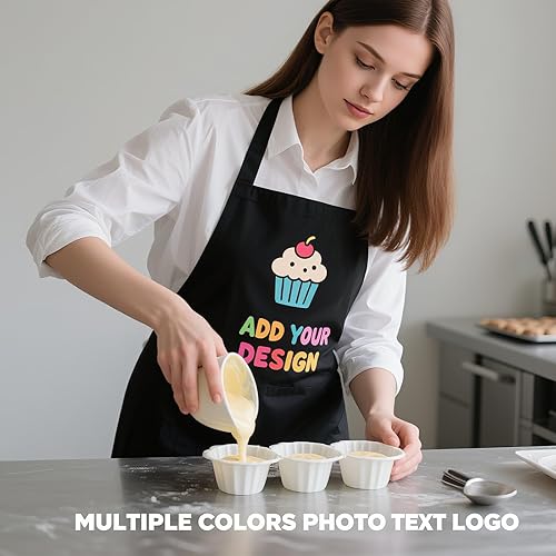 Miniatura 6 de Delantales personalizados para hombres y mujeres, delantal personalizado con tu logotipo de texto, cocina, arte de uñas, delantales de peluquería