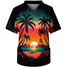 Mens Fit Gradient Color Scrub Tops Plus Size V-Neck Short Sleeve Funny Medical Workwear with 3 Pocket S-5XL