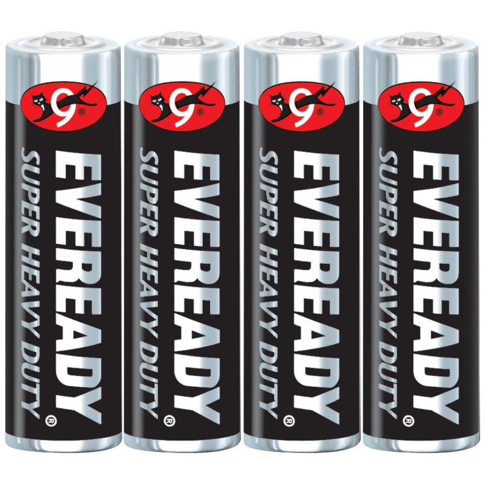 Eveready Super Heavy Duty Battery Size Aa Blister Pack 4